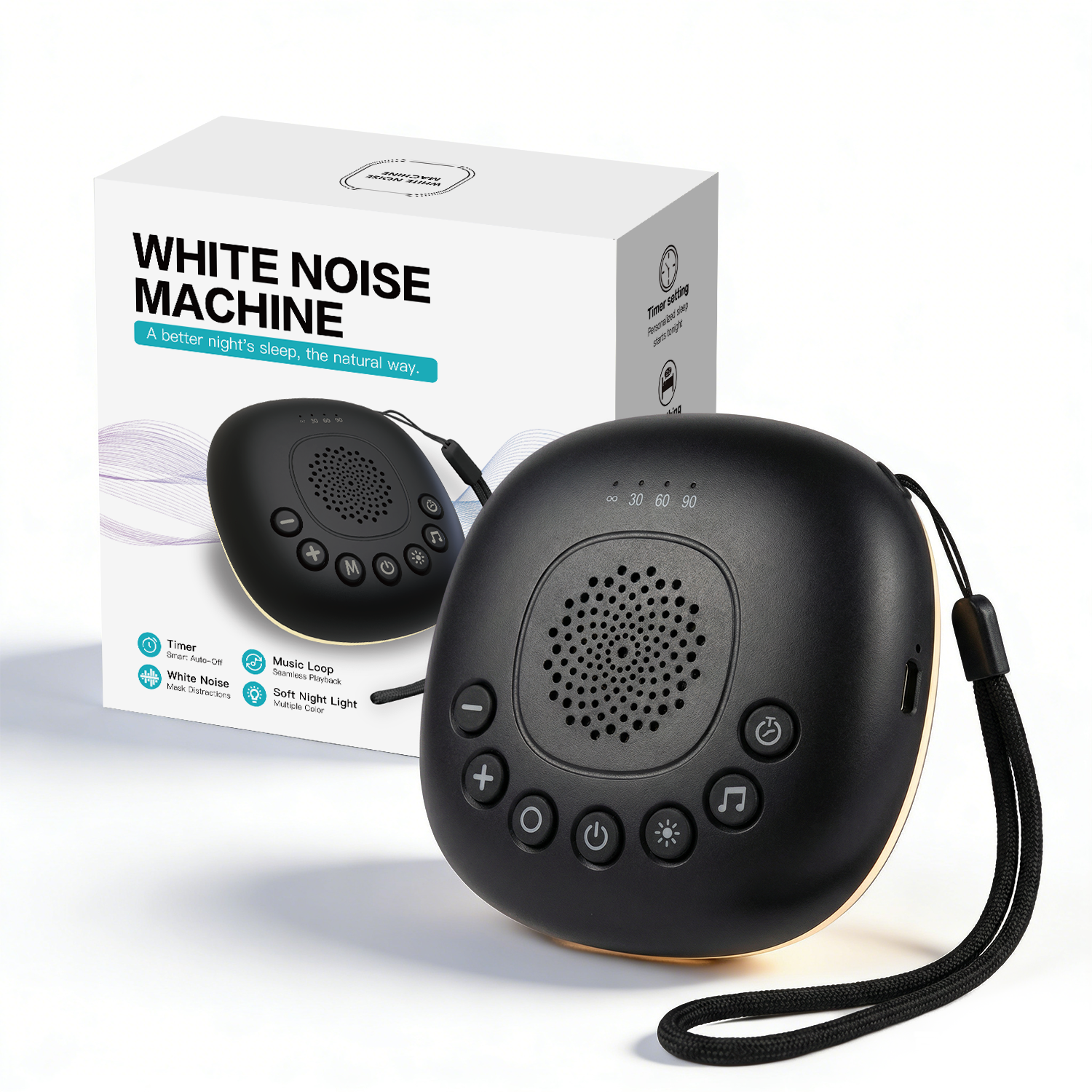 White Noise Machine Sleep - White Noise Machine with 20 Soothing