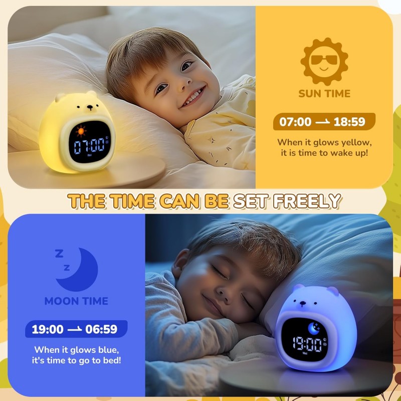 Alarm Clock for Kids Sleep Tra - White Noise Machine Sleep ulasan dan harga