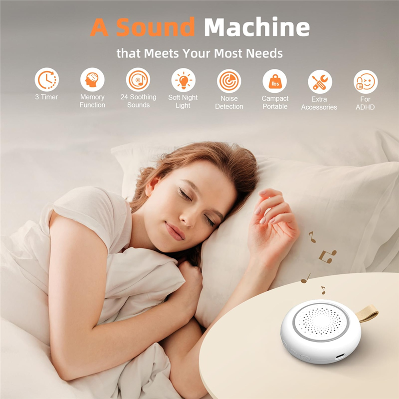 A38T-White Noise Sound Machine - White Noise Machine Sleep ulasan dan harga