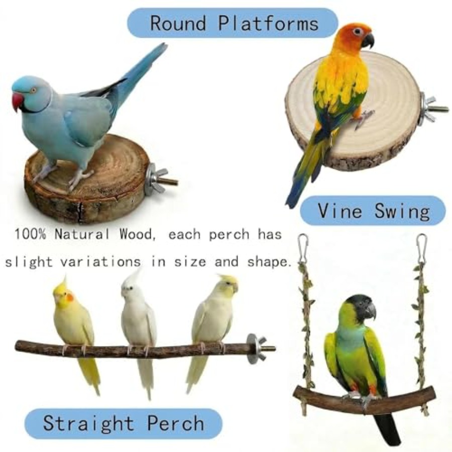 8PCS natural wood bird perches - Health & Wellness Lubbock ulasan dan harga