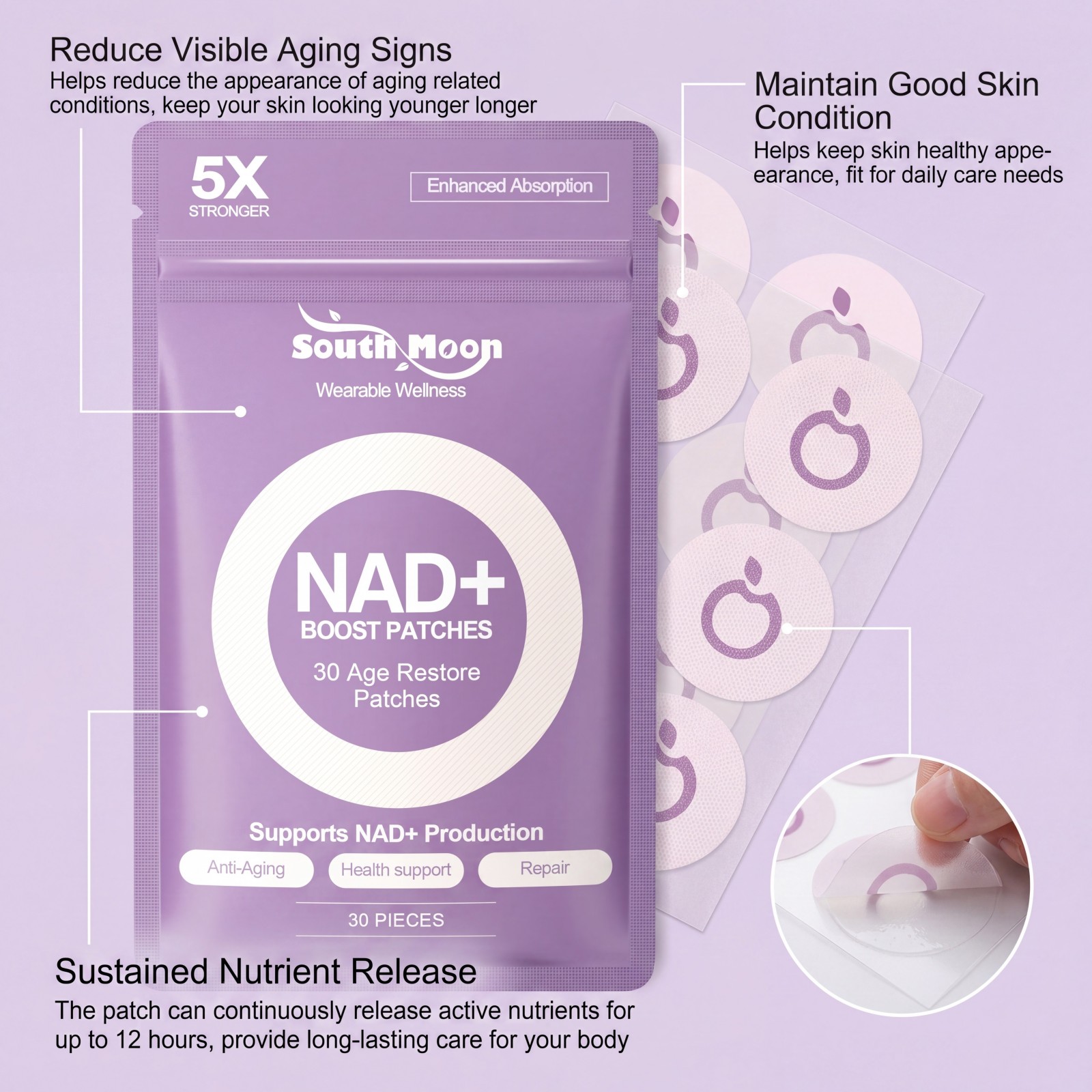 60/120pcs Body Care Patch Mois - Health Wellness & Psychology ulasan dan harga