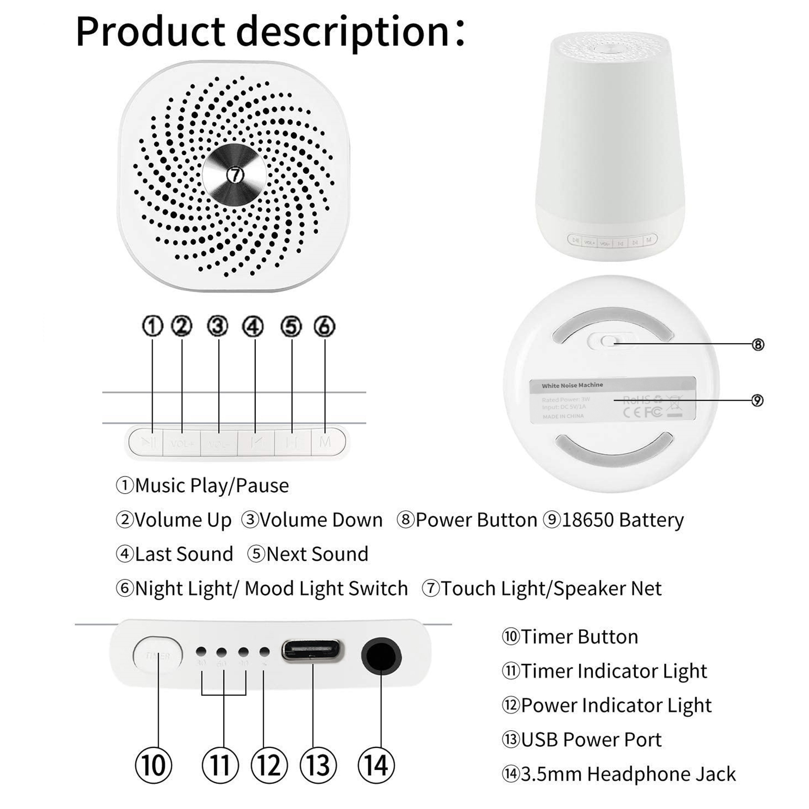 White Noise Sound Machine Baby - White Noise Machine Sleep ulasan dan harga