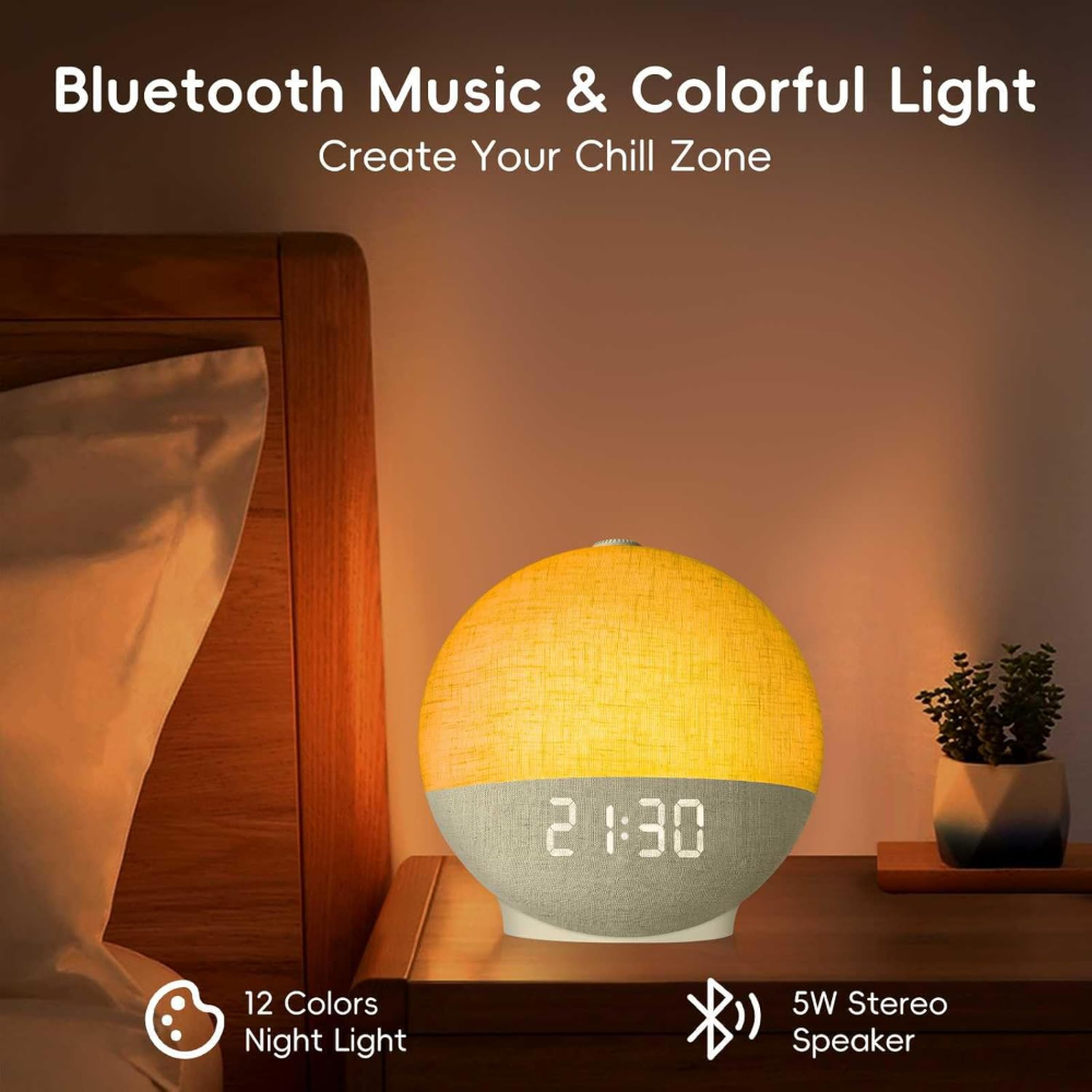 Wake Up Light Sunrise Alarm Cl - White Noise Machine Sleep ulasan dan harga