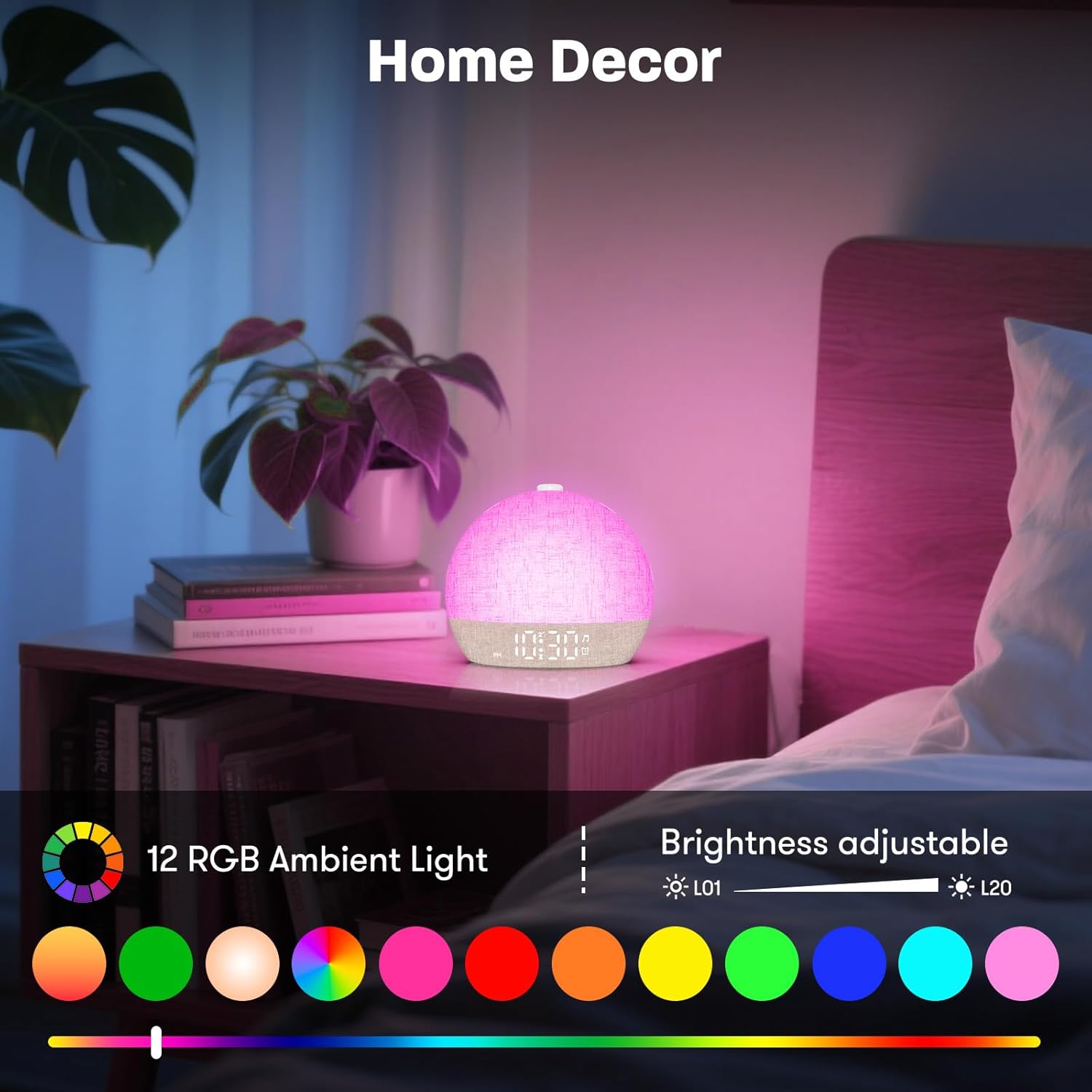 Wake Up Light Sunrise Alarm Cl - White Noise Machine Sleep ulasan dan harga